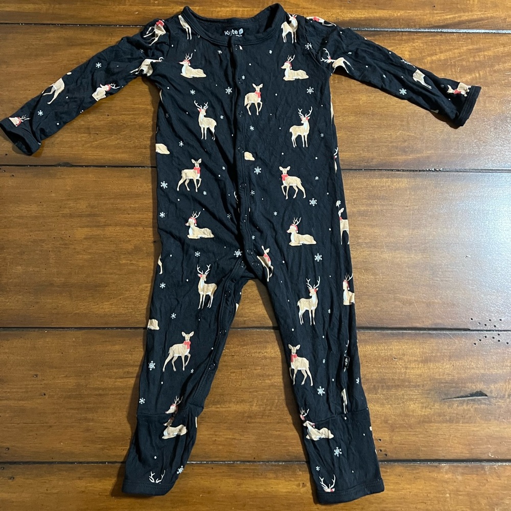 Kyte Baby Bamboo Midnight Deer Snap Romper 18-24 month